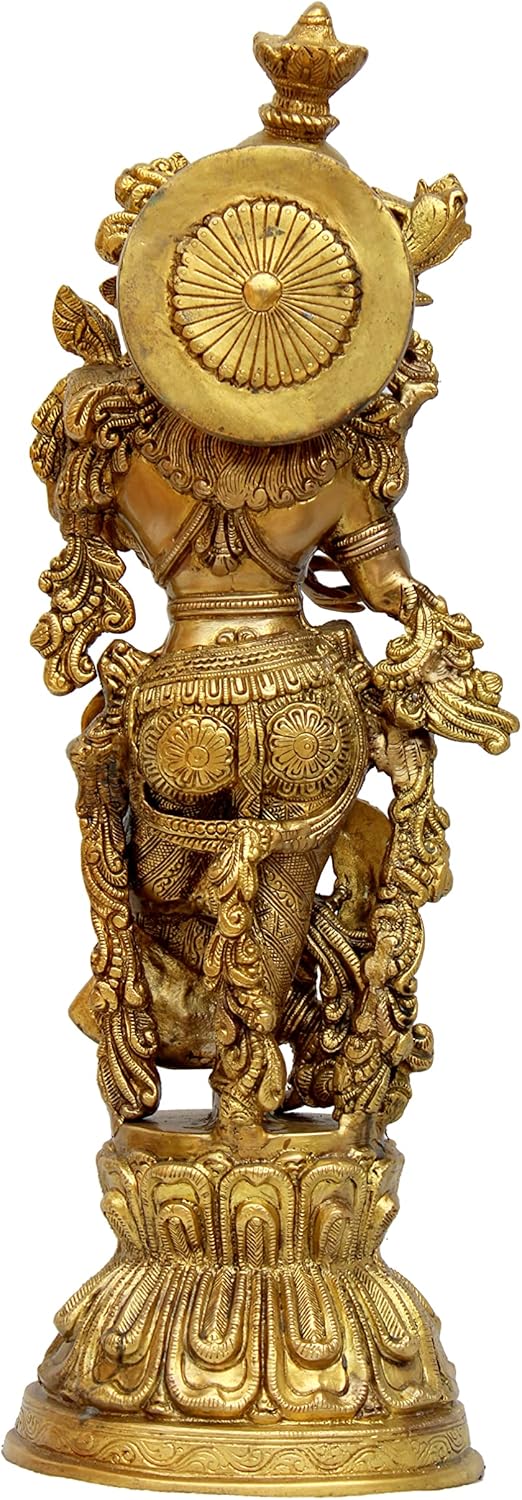 eSplanade - Brass Radha Krishna - Big Size - Brass Radha Idol Statue Sculpture (21) (Radha Antique)